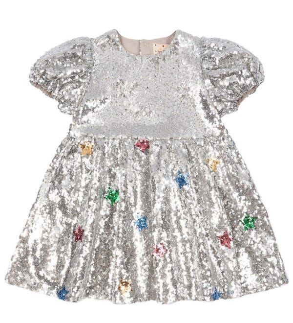 Konges Sløjd Kjole - Starla Star Dust - Star Sequin Silver