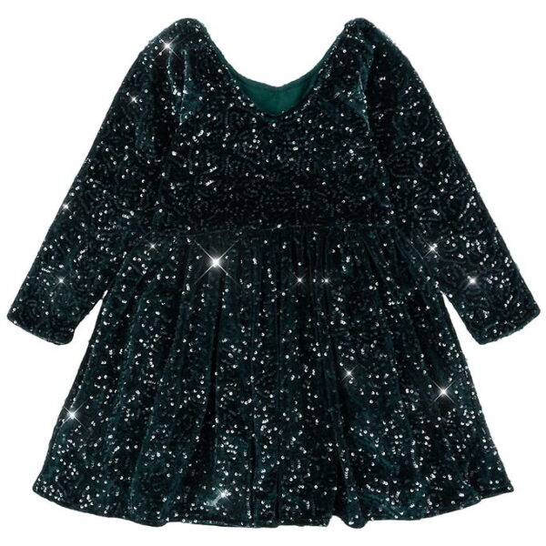 Konges Sløjd Kjole - Velour - Viola - Sycamore m. Palietter