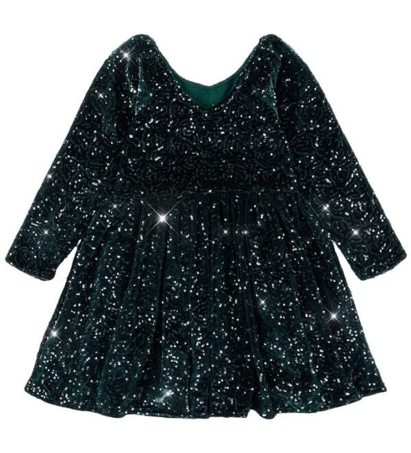 Konges Sløjd Kjole - Velour - Viola - Sycamore m. Palietter