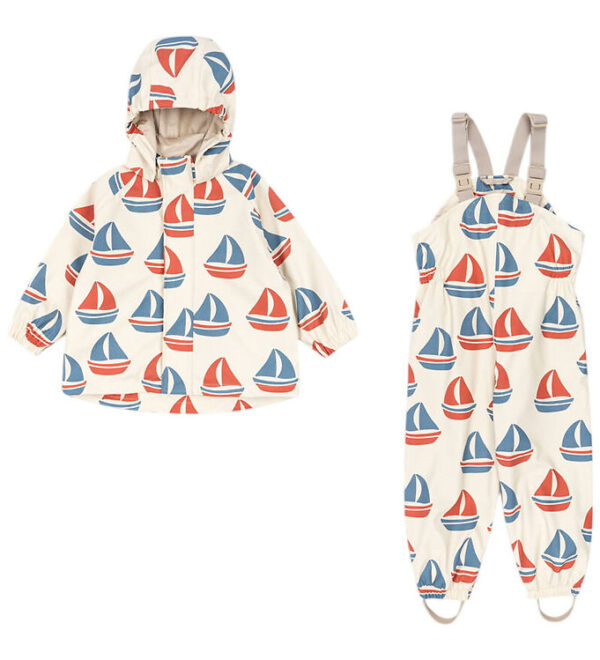 Konges Sløjd Regntøj m. Seler - PU - Rainy Palme - Ahoy Konges Sløjd Regntøj m. Seler - PU - Rainy Palme - Ahoy