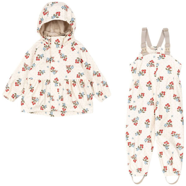 Konges Sløjd Regntøj m. Seler - PU - Rainy Palme - Marmelatta Konges Sløjd Regntøj m. Seler - PU - Rainy Palme - Marmelatta