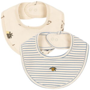 Konges Sløjd Savlesmække - 2-pak - Kubi/Stripe Blue