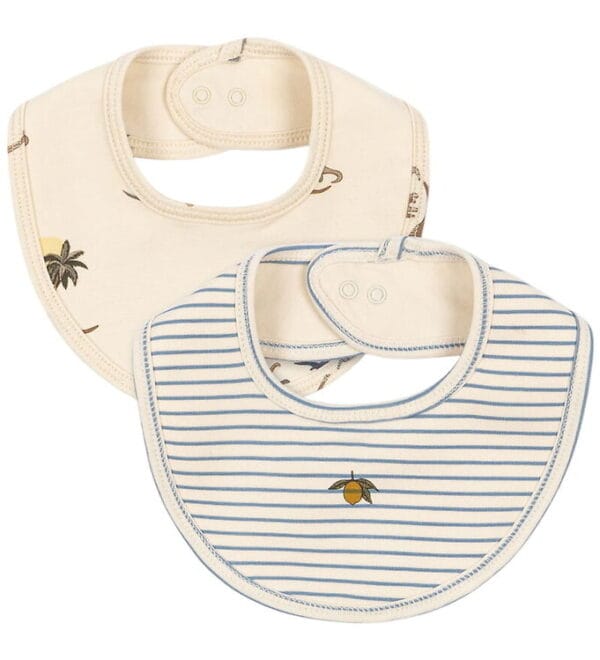 Konges Sløjd Savlesmække - 2-pak - Kubi/Stripe Blue