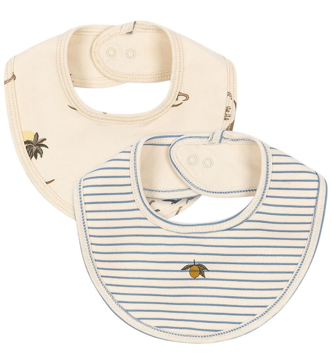 Konges Sløjd Savlesmække - 2-pak - Kubi/Stripe Blue