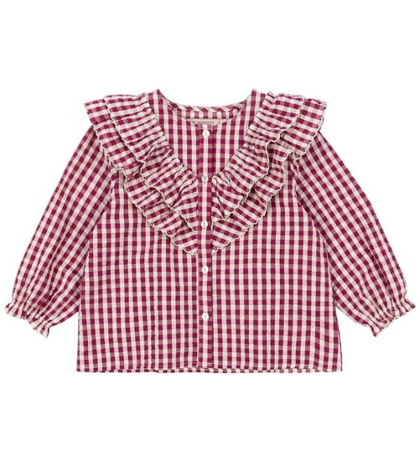 Konges Sløjd Skjorte - Kim - Sangria/Butter Check