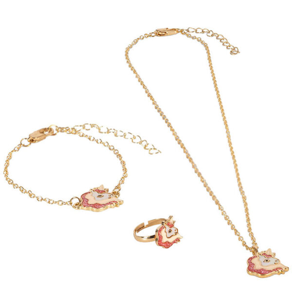 Konges Sløjd Smykkesæt - Unicorn - Gold