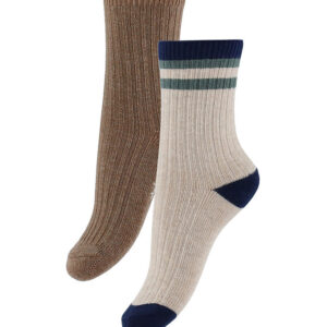 Konges Sløjd Strømper - 2-pak - Rib - Navy Stripe