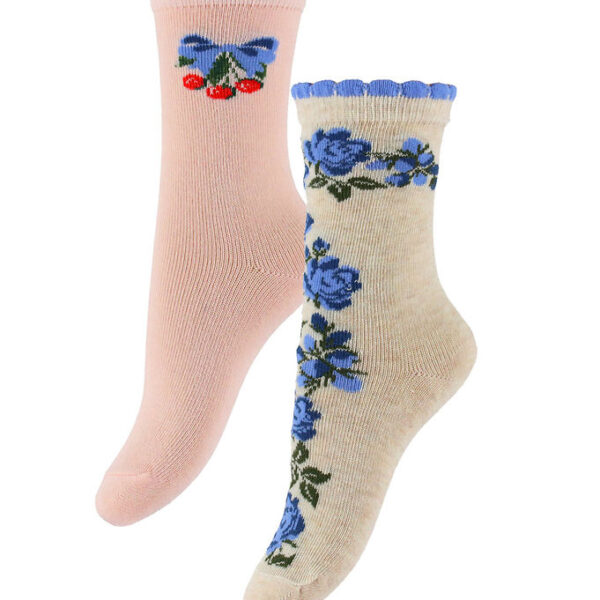 Konges Sløjd Strømper - Jacquard - 2-pak - Amarena/Tramonto Konges Sløjd Strømper - Jacquard - 2-pak - Amarena/Tramonto