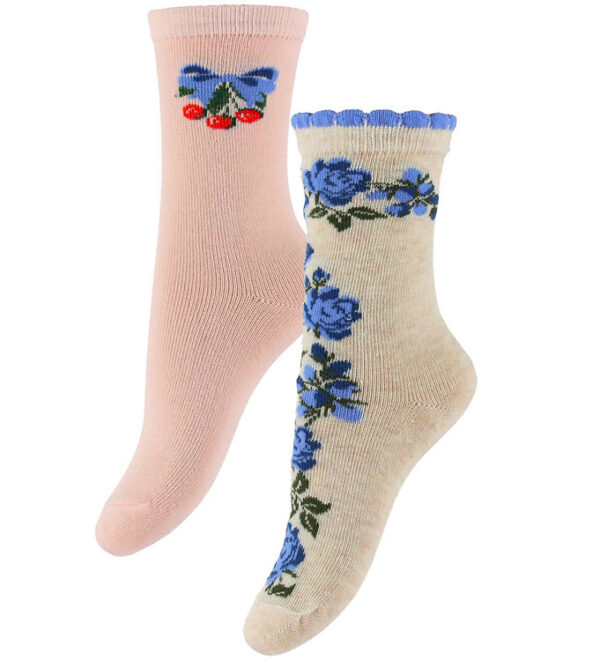 Konges Sløjd Strømper - Jacquard - 2-pak - Amarena/Tramonto Konges Sløjd Strømper - Jacquard - 2-pak - Amarena/Tramonto