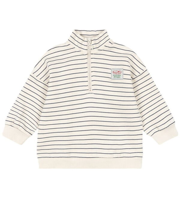 Konges Sløjd Sweatshirt - Half Zip - Lou - Flintstone Stripe Konges Sløjd Sweatshirt - Half Zip - Lou - Flintstone Stripe