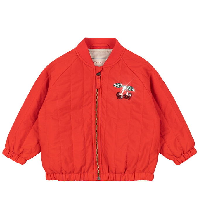 Konges Sløjd Termojakke - Juno Bomber - Fiery Red m. Kirsebær Konges Sløjd Termojakke - Juno Bomber - Fiery Red m. Kirsebær