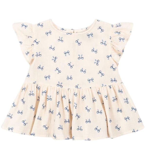 Konges Sløjd Top - Musselin - Coco - Bow Bleu