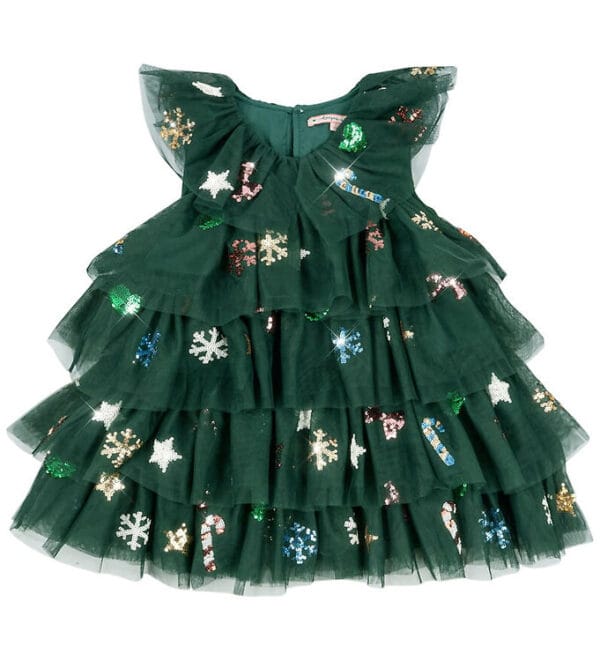 Konges Sløjd Tylkjole - Yvonne Christmas - Hunter Green m. Paill