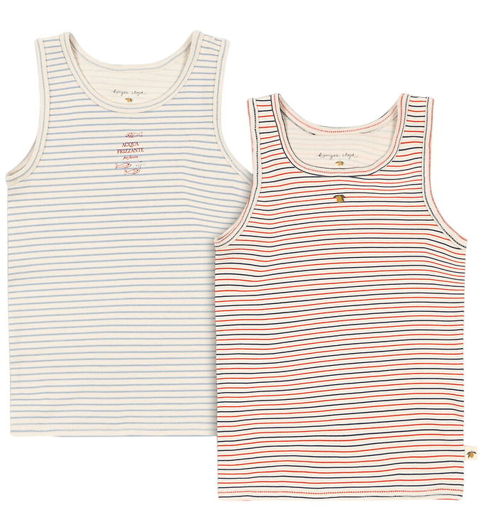 Konges Sløjd Undertrøjer - Basic - 2-Pak - Stripe Bluie/Stripe T Konges Sløjd Undertrøjer - Basic - 2-Pak - Stripe Bluie/Stripe T