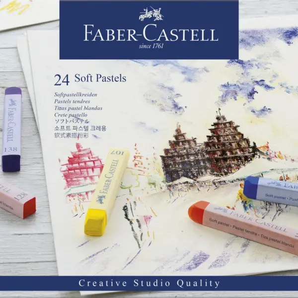 Kridt pastel soft Faber-Castell 24 ass.