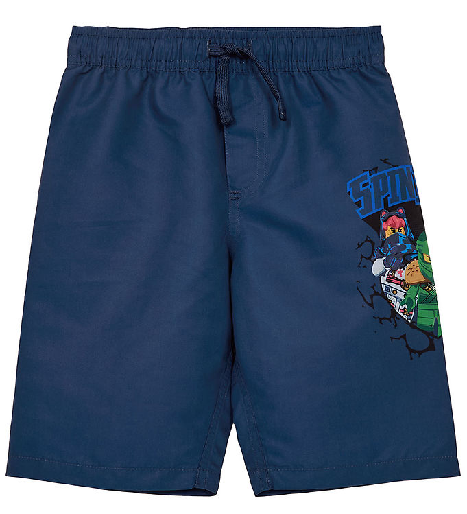 LEGO® Ninjago Badeshorts - LwAgan 302 - UV40+ - Mørkeblå m. Prin LEGO® Ninjago Badeshorts - LwAgan 302 - UV40+ - Mørkeblå m. Prin