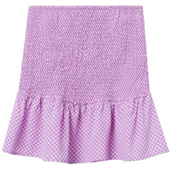 LMTD Nederdel - NlfEckali - Lilac Chiffon/Checks LMTD Nederdel - NlfEckali - Lilac Chiffon/Checks