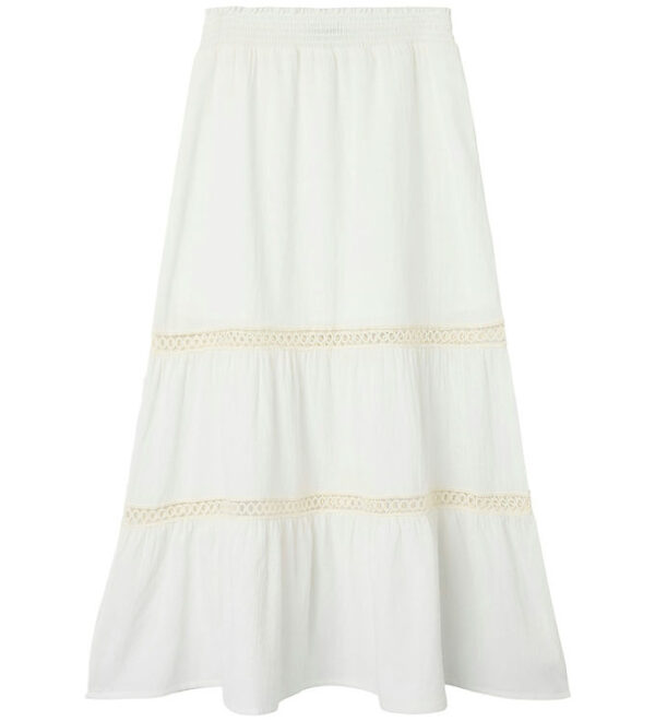 LMTD Nederdel - NlfHosta - White Alyssum m. Hulmønster LMTD Nederdel - NlfHosta - White Alyssum m. Hulmønster