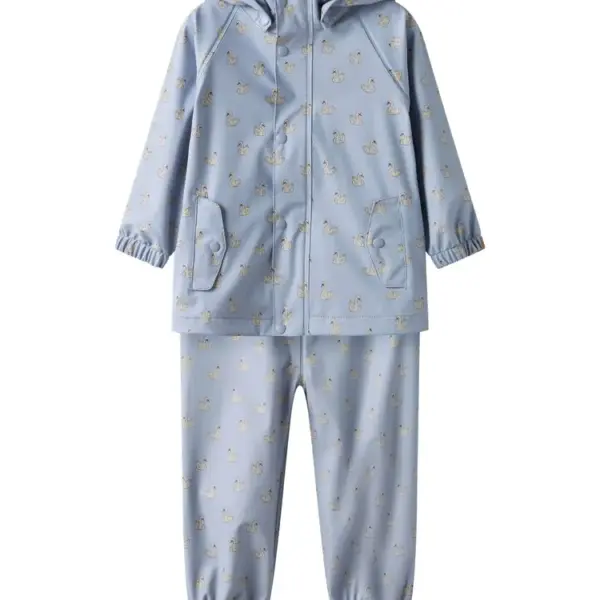 Ladry10 Regnsæt m. Print - Zen blue - 98