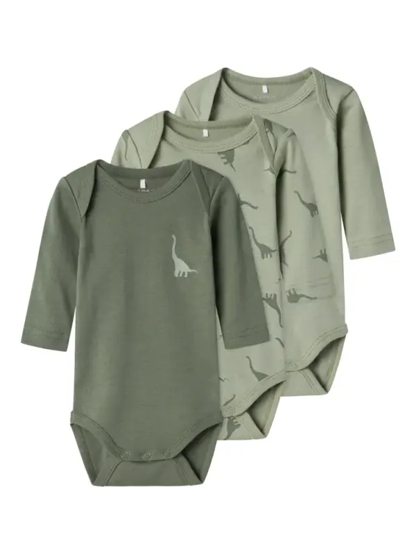 Langærmet Body 3-Pak - Agave green - 56