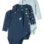 Langærmet Body 3-Pak - Dark denim - 74