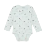 Langærmet Body m. Print - Sprout Green - 80