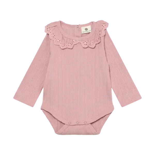 Langærmet Pointelle Body - Zephyr - 80