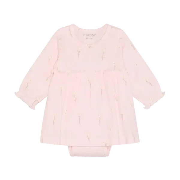 Langærmet Rib Body kjole - Potpourri - 68