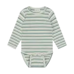 Langærmet Rib Body m. Striber - Lily Pad - 50