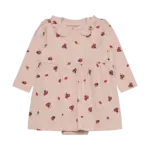 Langærmet Rib Bodykjole m. Print - Peach Whip - 62