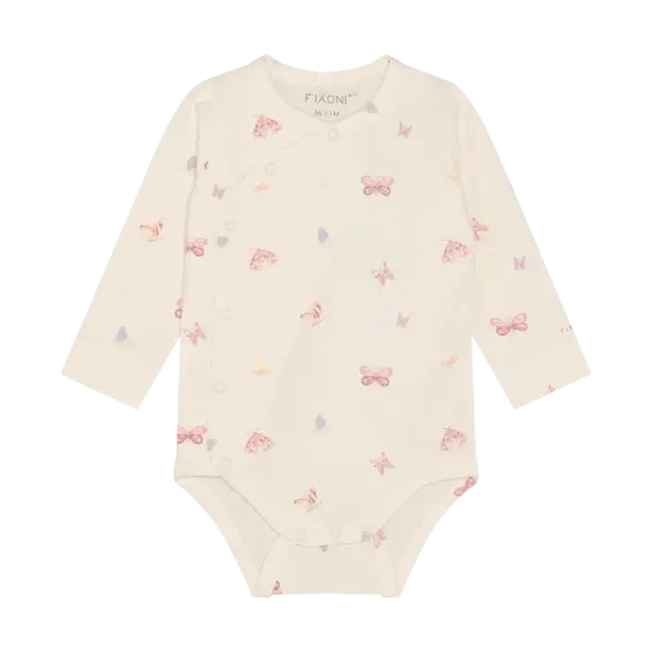 Langærmet Wrap Body - Bleached Mauve - 56
