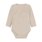 Langærmet Wrap Body Melange Rib - Pure Cashmere Melange - 56