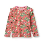 Langærmet bluse med jordbær - 534 - 2-3 ÅR