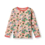 Langærmet bluse med jordbær - 536 - 7-8 ÅR