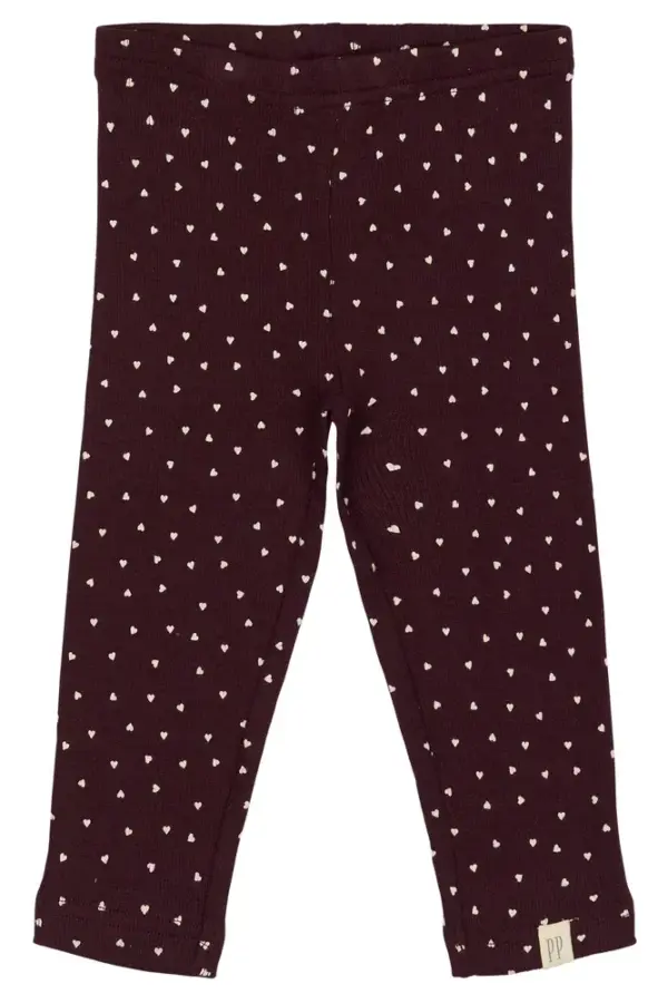 Leggings - Dark Grape/White - 122 Leggings - Dark Grape/White - 122