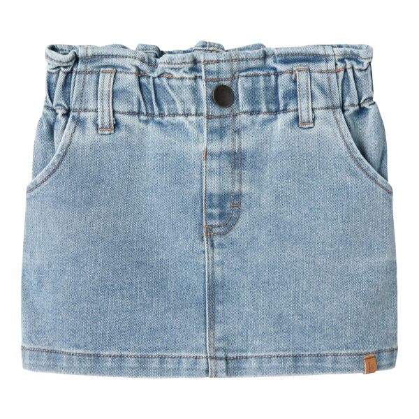 Lil Atelier Darlee Denim Skirt - Medium Blue Denim - 92 cm