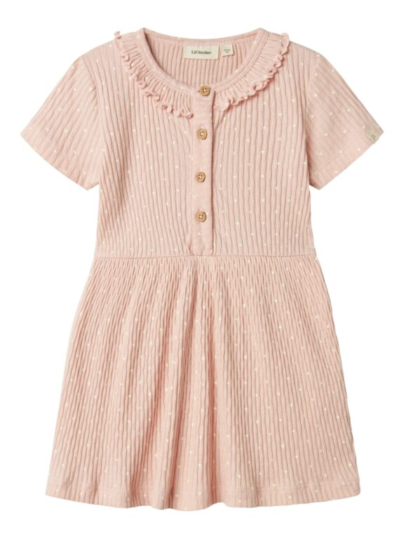 Lil Atelier Fiducia Dress med Hjerter - Peach Whip - 92 cm