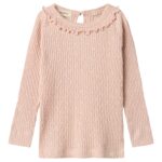 Lil Atelier Fiducia Slim Shirt med Hjerter - Peach Whip - 92 cm