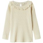 Lil Atelier Fiducia Slim Shirt med Hjerter - Turtledove - 92 cm