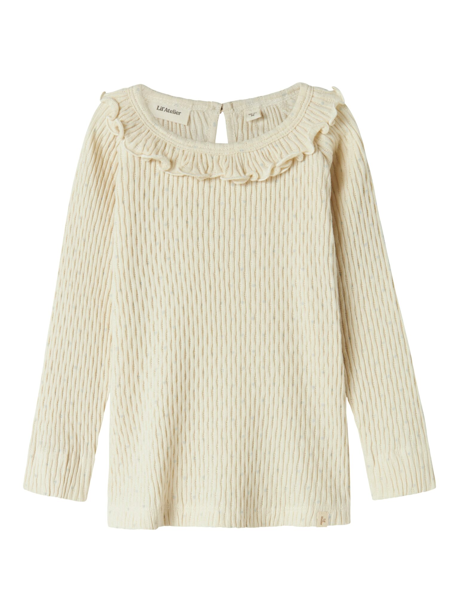 Lil Atelier Fiducia Slim Shirt med Hjerter - Turtledove - 92 cm