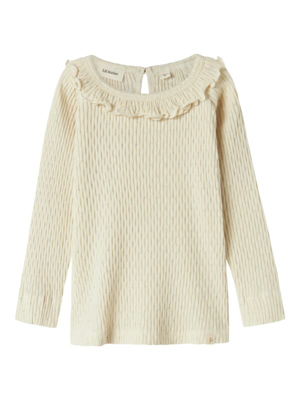 Lil Atelier Fiducia Slim Shirt med Hjerter - Turtledove - 92 cm