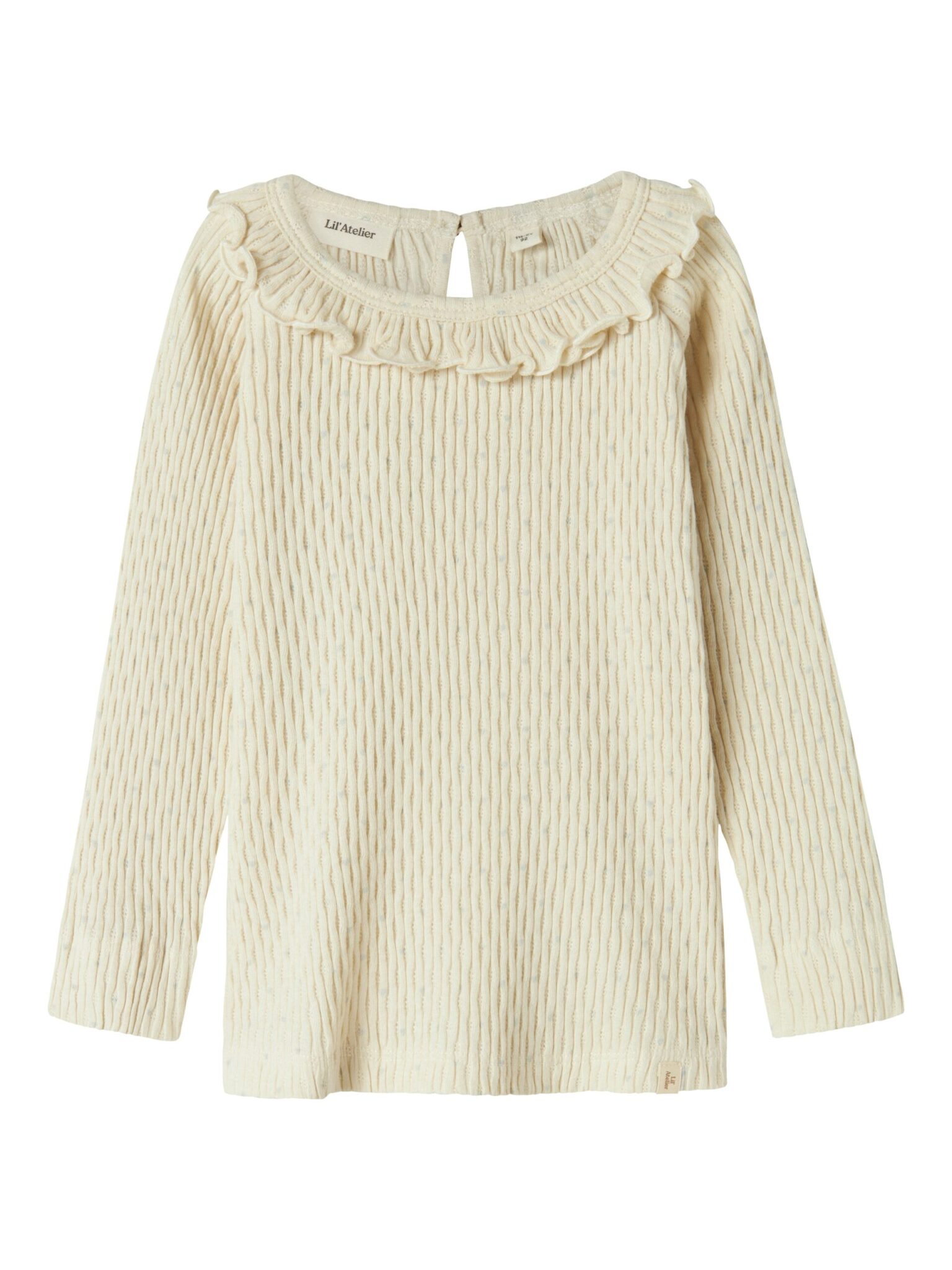 Lil Atelier Fiducia Slim Shirt med Hjerter - Turtledove - 92 cm Lil Atelier Fiducia Slim Shirt med Hjerter - Turtledove - 92 cm