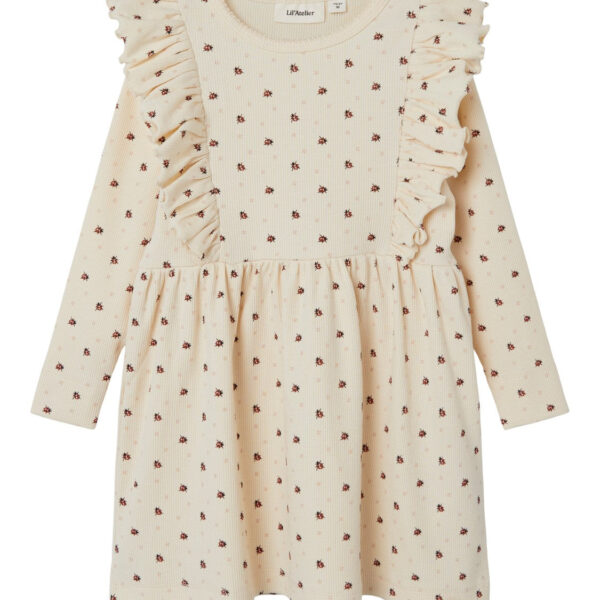 Lil Atelier Gago Dress med mariehøne - Baked Clay - 92 cm