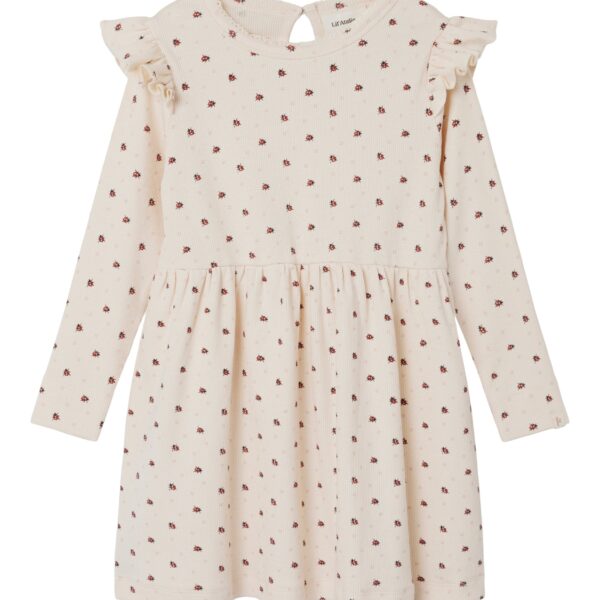 Lil Atelier Gago Kee Dress med mariehøne - Whitecap Gray - 92 cm