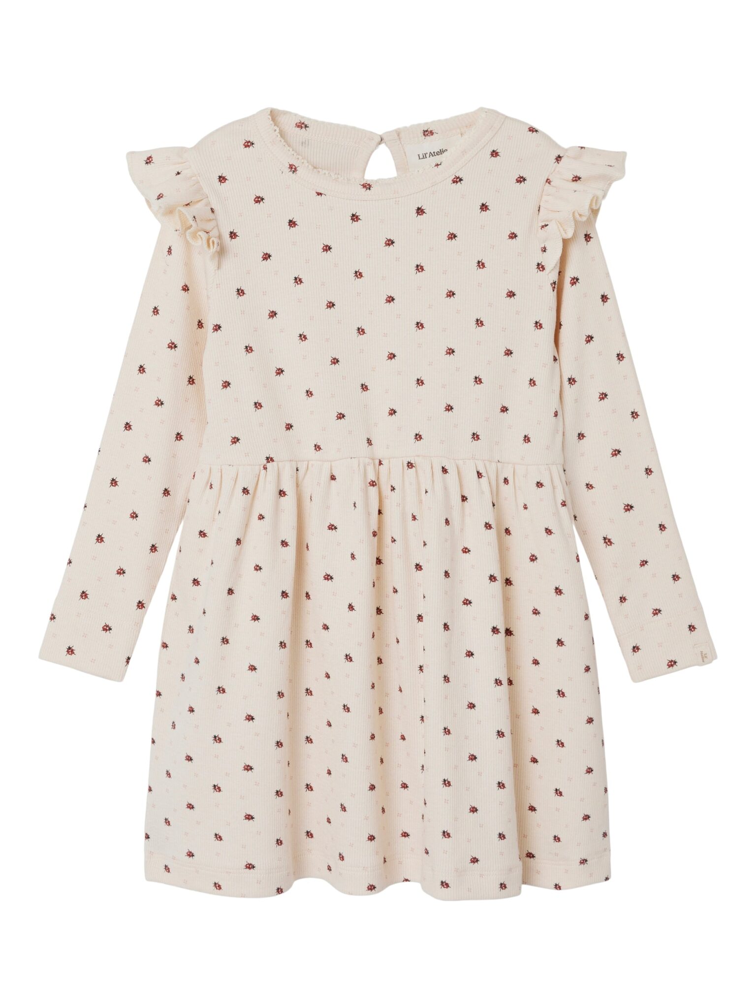 Lil Atelier Gago Kee Dress med mariehøne - Whitecap Gray - 92 cm Lil Atelier Gago Kee Dress med mariehøne - Whitecap Gray - 92 cm