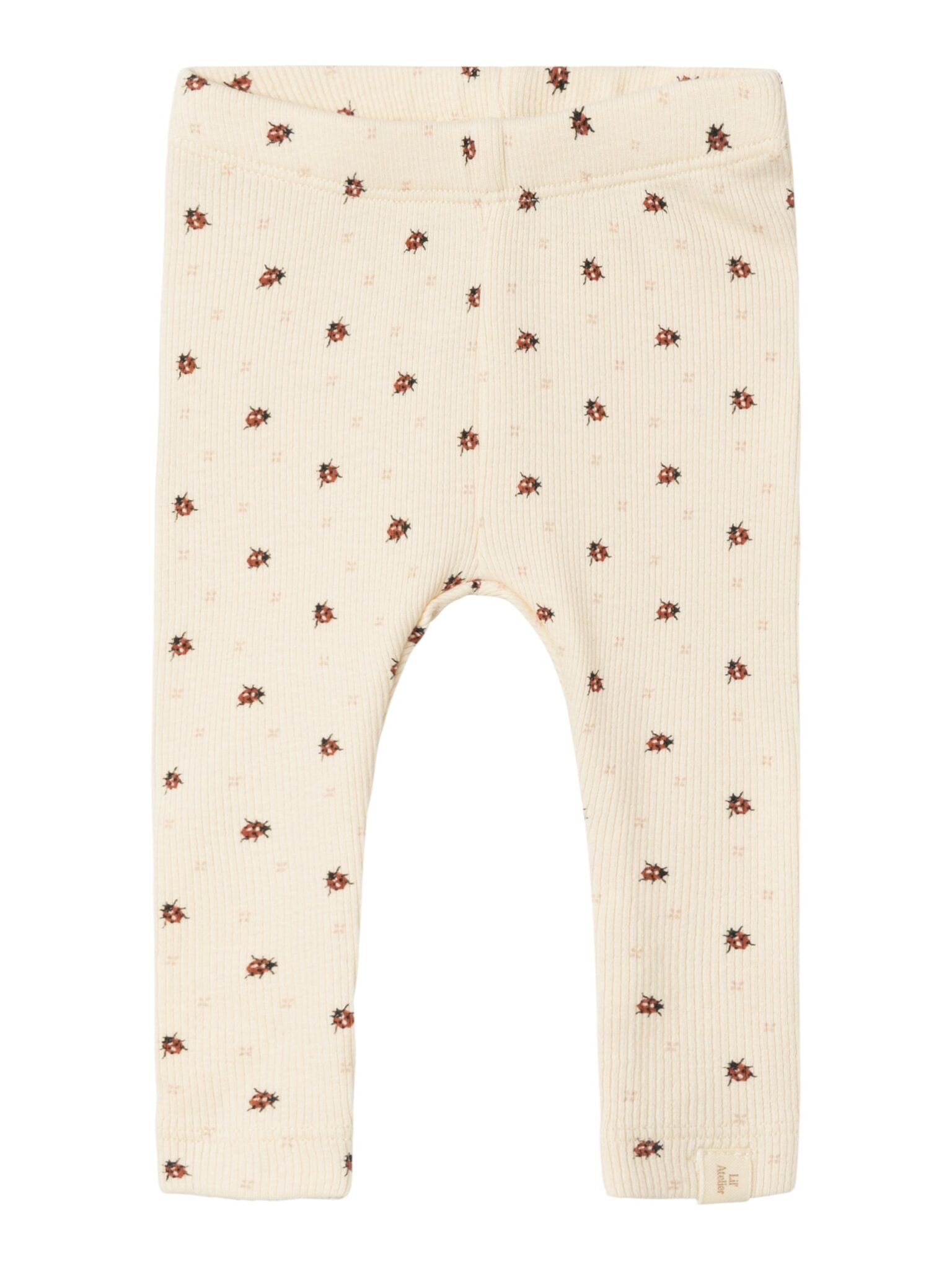 Lil Atelier Gago Kye Slim Leggings med Mariehøne - Whitecap Gray - 56 cm