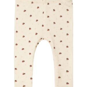 Lil Atelier Gago Kye Slim Leggings med Mariehøne - Whitecap Gray - 56 cm