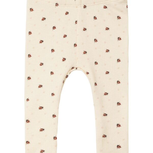 Lil Atelier Gago Kye Slim Leggings med Mariehøne - Whitecap Gray - 56 cm