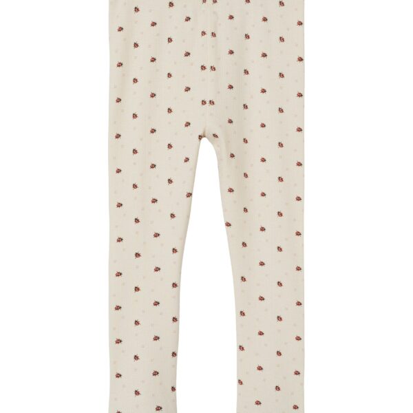 Lil Atelier Gago Kye Slim Leggings med Mariehøne - Whitecap Gray - 92 cm