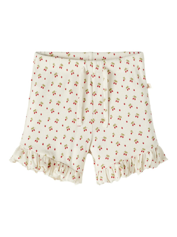 Lil Atelier Gago Shorts med Jordbær - Turtledove - 92 cm